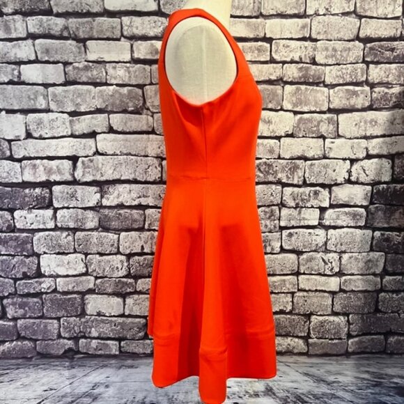 Vince Camuto Orange Sleeveless Full Zip Dress Size 8 - Picture 11 of 12